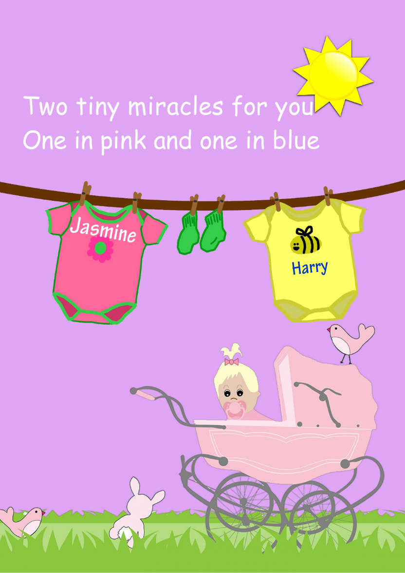 Baby - card made with Crafty Bob's Card Creator