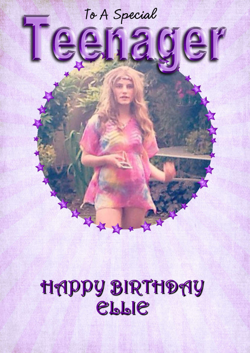 Special Teenager Card Girl - card made with Crafty Bob's Card Creator