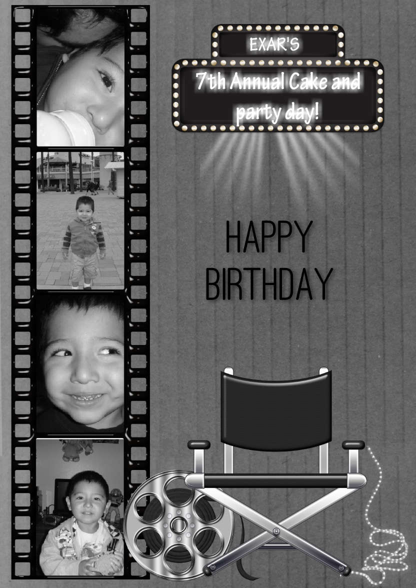 Movie Time - card made with Crafty Bob's Card Creator