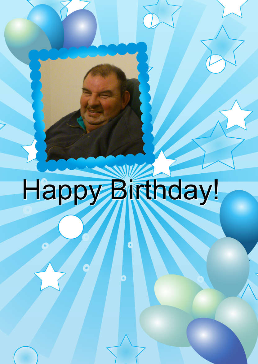 Birthday Balloons Aperture Card Front - card made with Crafty Bob's Card Creator