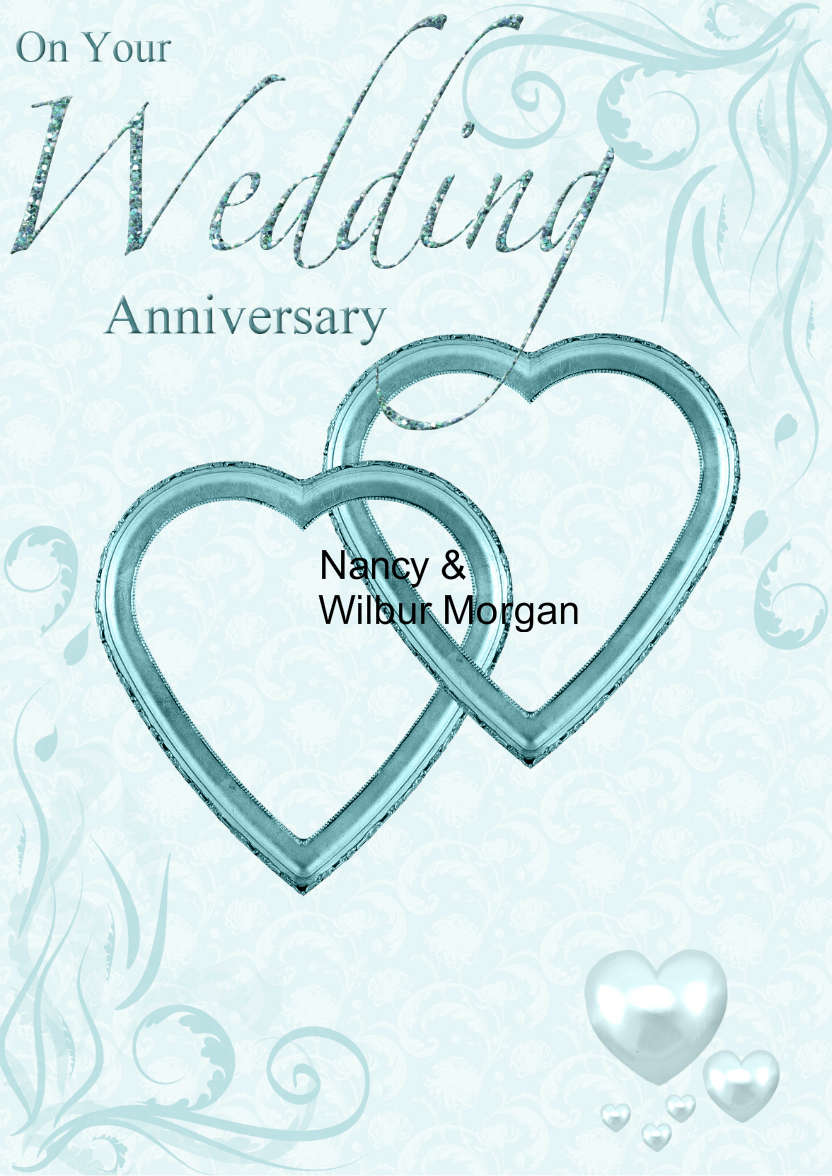 Wedding Anniversary Hearts Entwined Card - card made with Crafty Bob's Card Creator