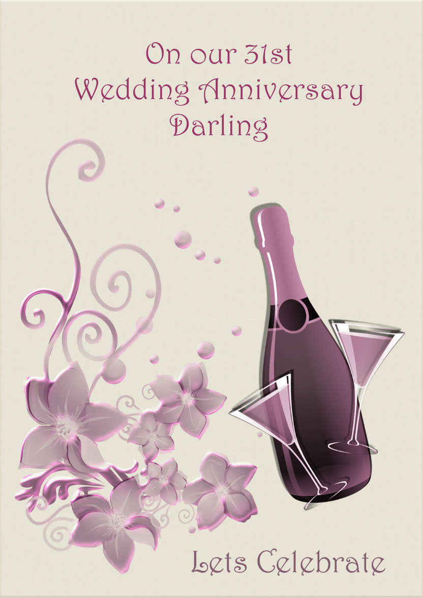 Champagne and Flowers - card made with Crafty Bob's Card Creator