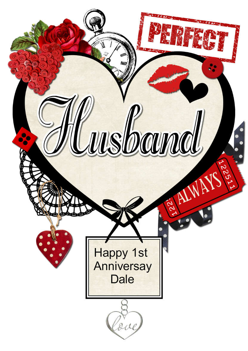Husband Collage Heart - card made with Crafty Bob's Card Creator