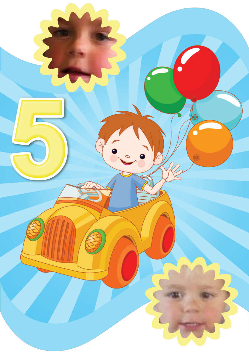 5 Today - card made with Crafty Bob's Card Creator