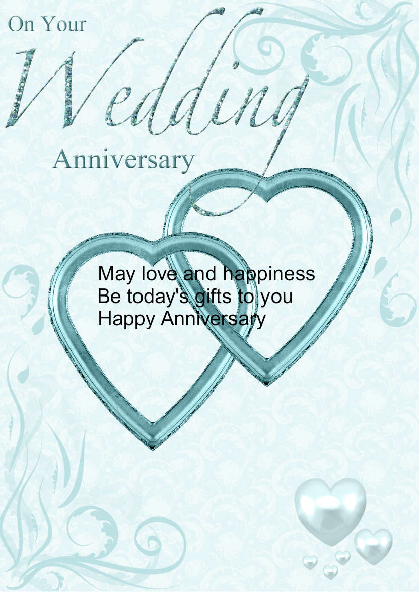 Wedding Anniversary Hearts Entwined Card - card made with Crafty Bob's Card Creator