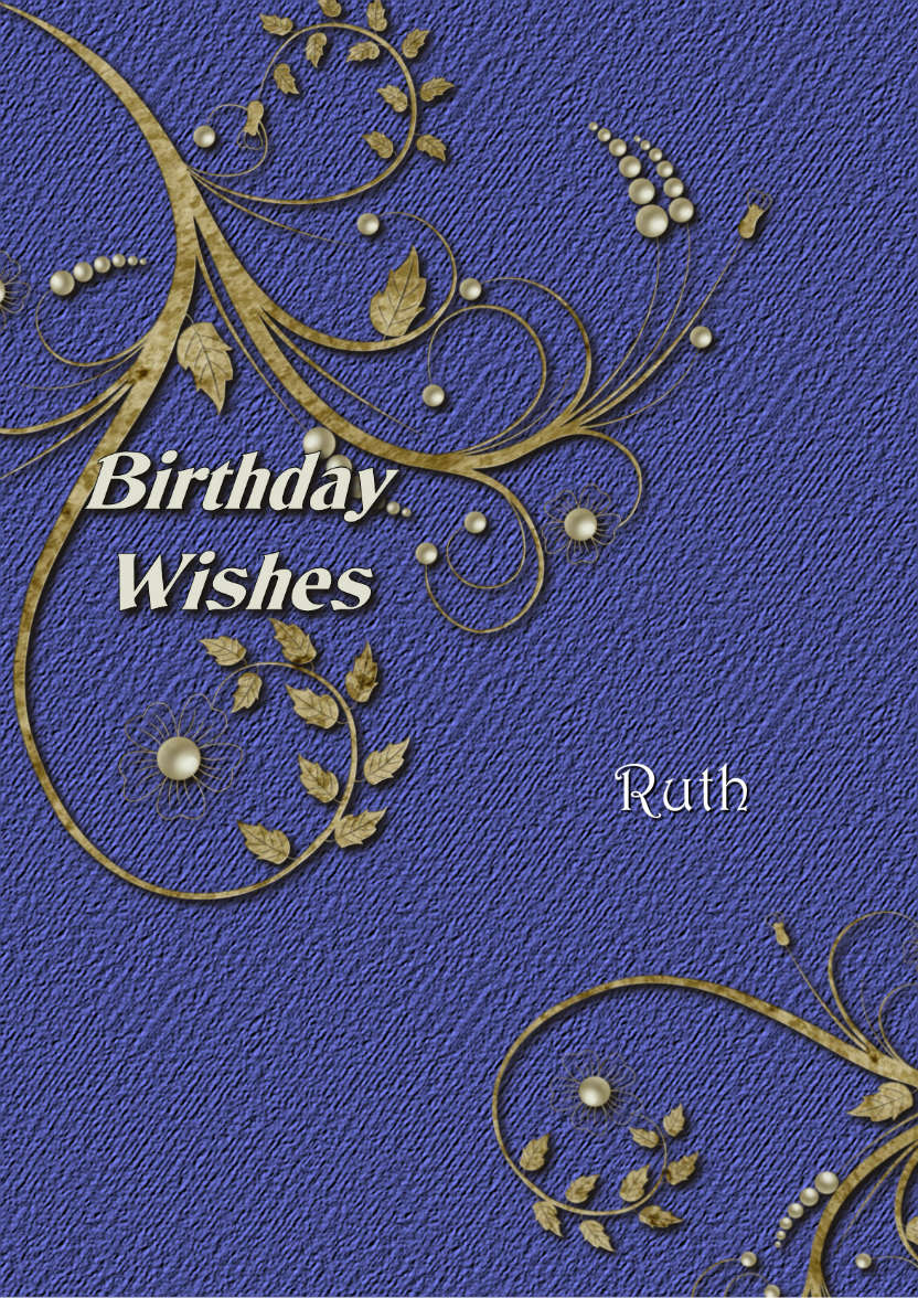 Golden Leaf - Birthday Card - card made with Crafty Bob's Card Creator