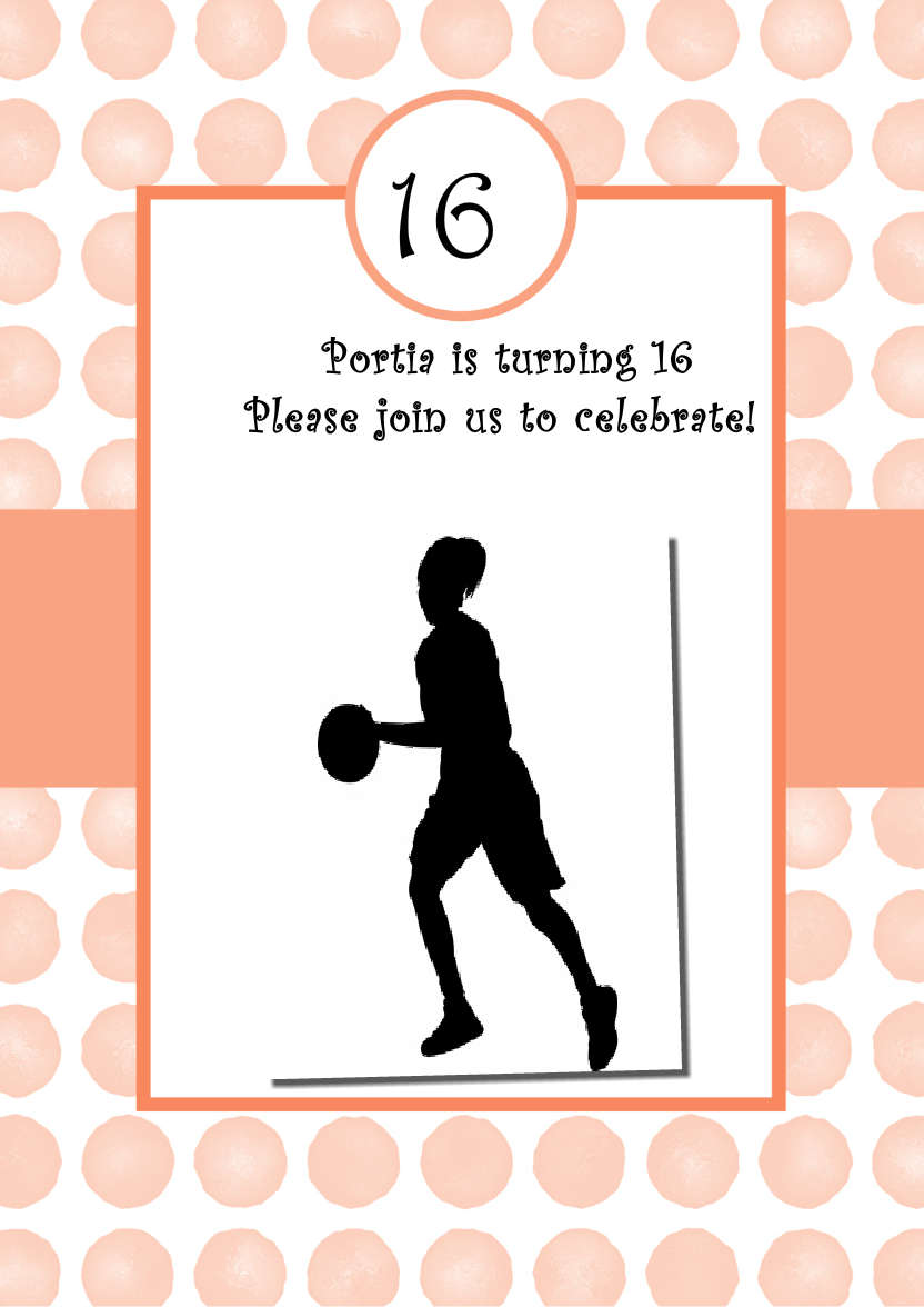Orange Party Invitation - card made with Crafty Bob's Card Creator