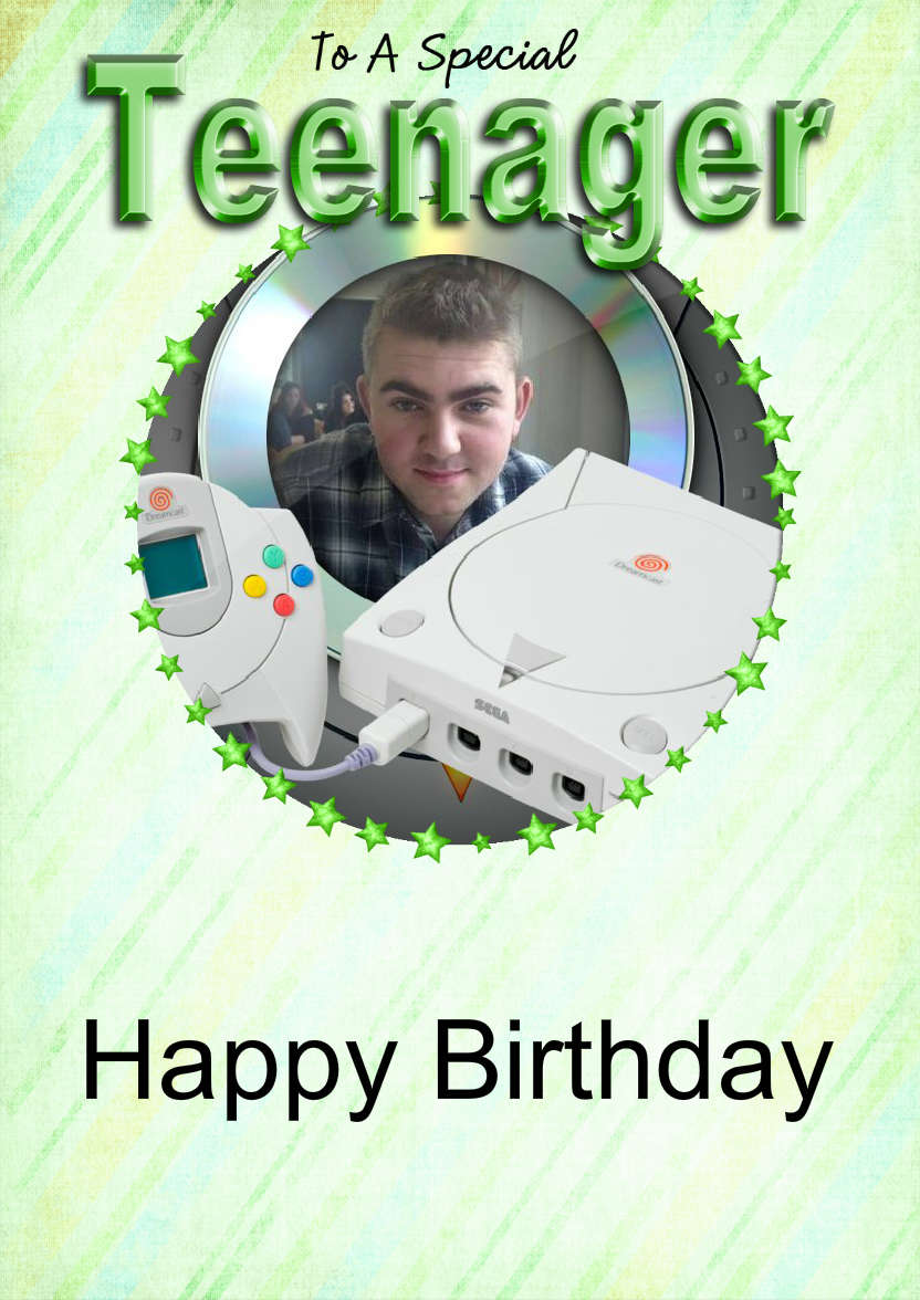 Special Teenager Card Boy - card made with Crafty Bob's Card Creator