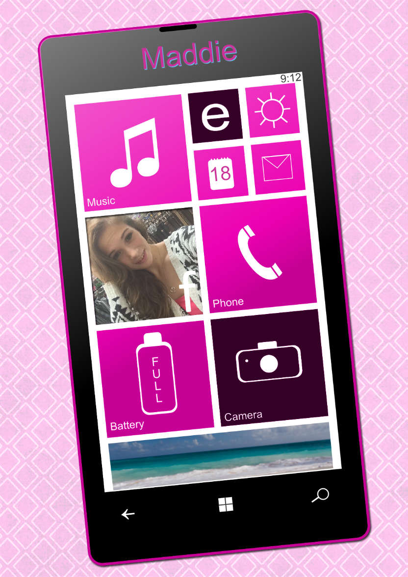 Smart Phone Card Female - card made with Crafty Bob's Card Creator