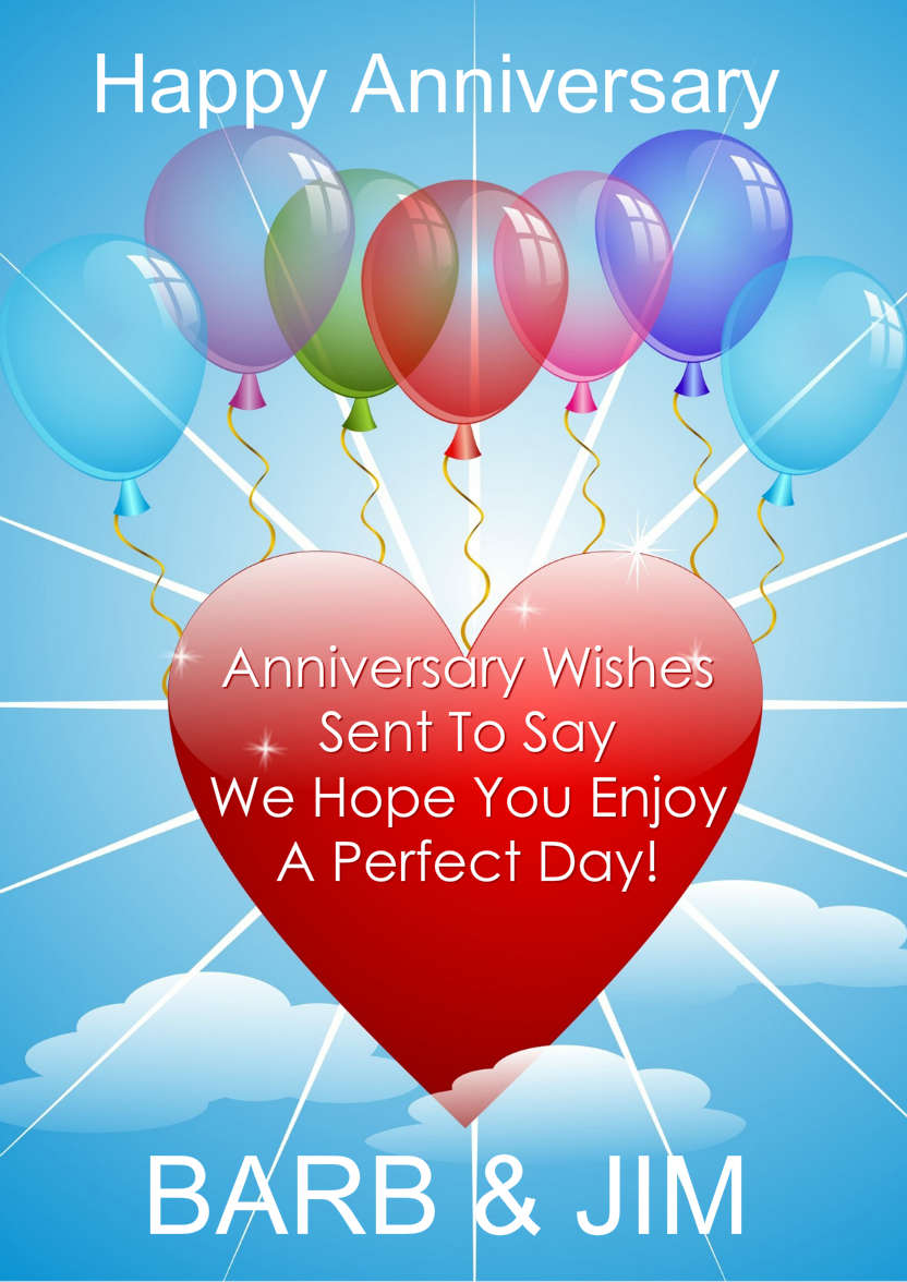 Anniversary Heart and Balloons - card made with Crafty Bob's Card Creator