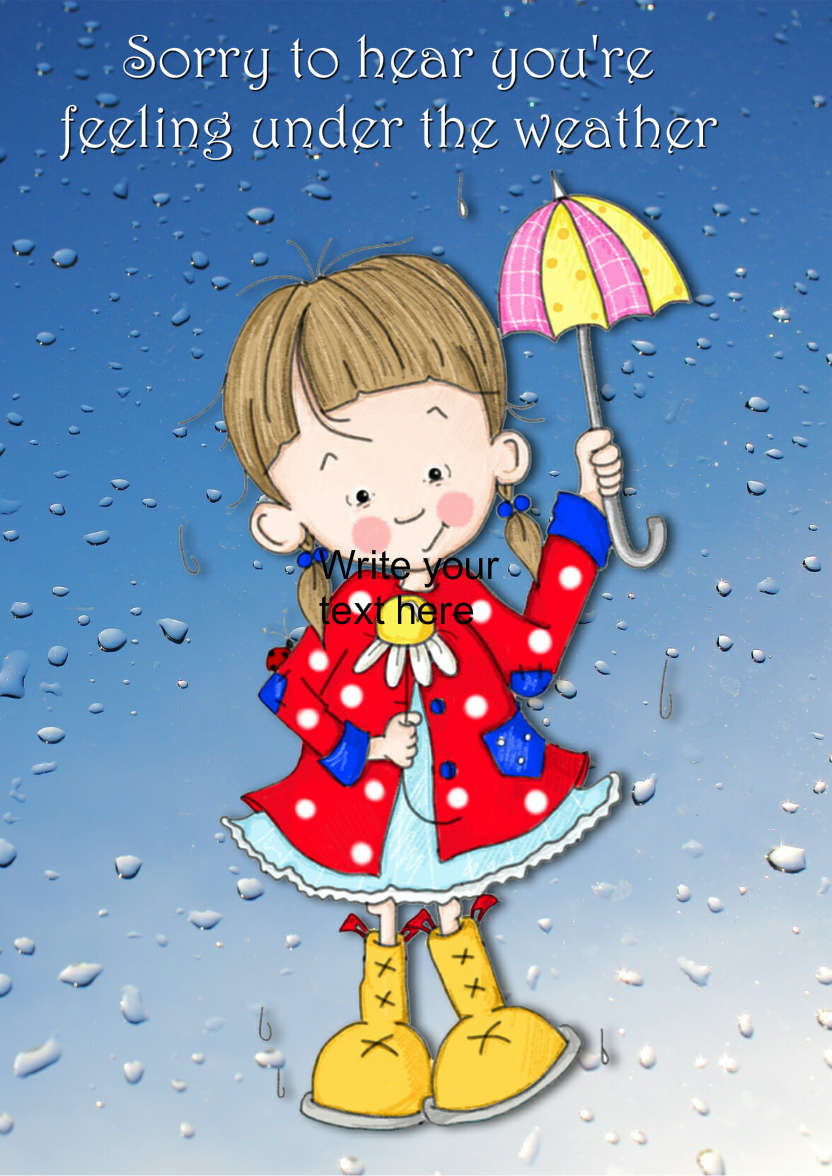 Under the Weather Get Well Soon Card - card made with Crafty Bob's Card Creator