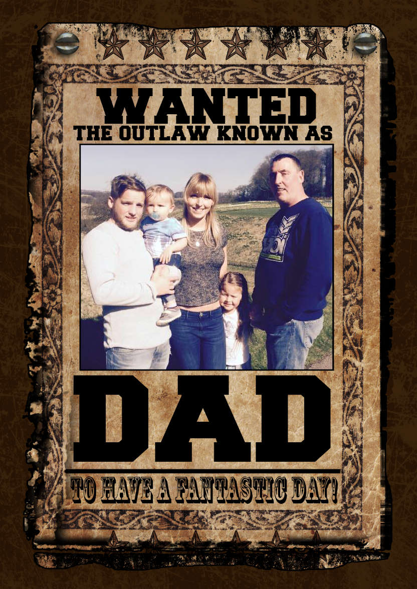 Dad Birthday. Father's Day, Photo Greeting Card - card made with Crafty Bob's Card Creator