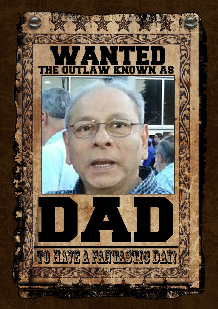 Dad Birthday. Father's Day, Photo Greeting Card - card made with Crafty Bob's Card Creator