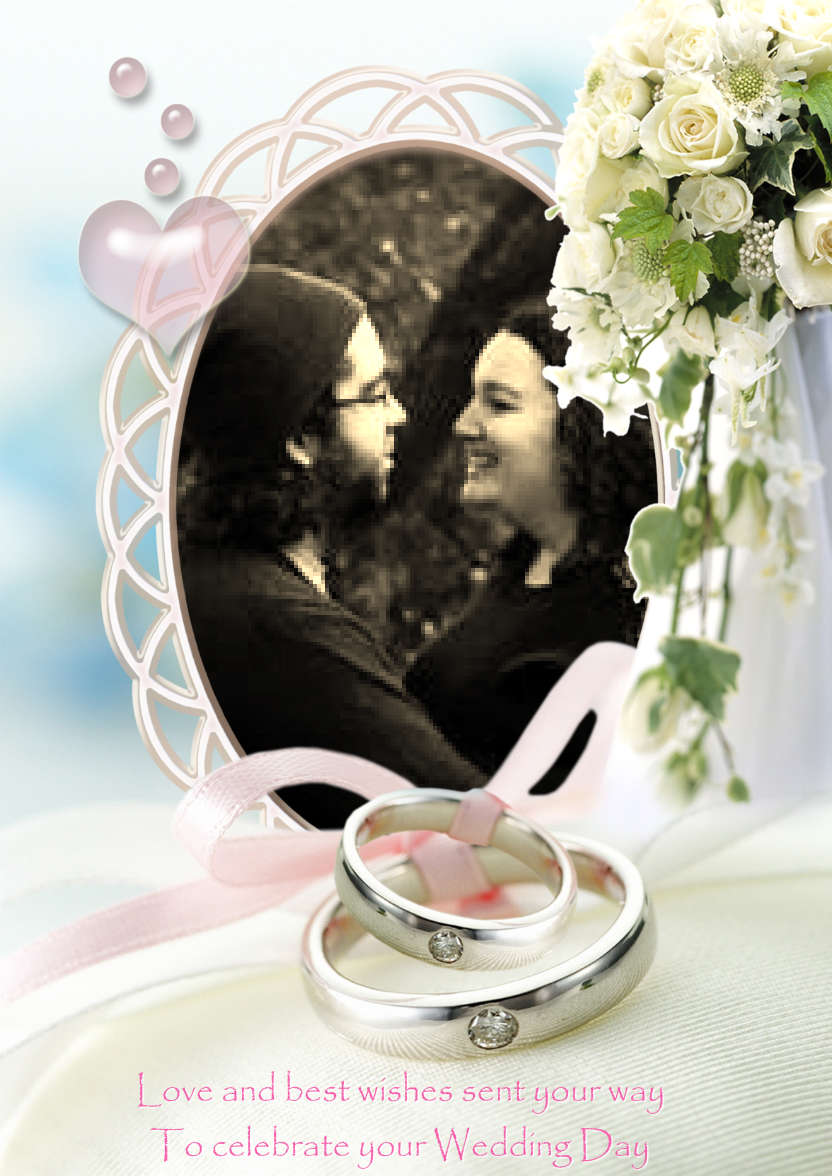 Wedding Day/anniversary Aperture Card - card made with Crafty Bob's Card Creator