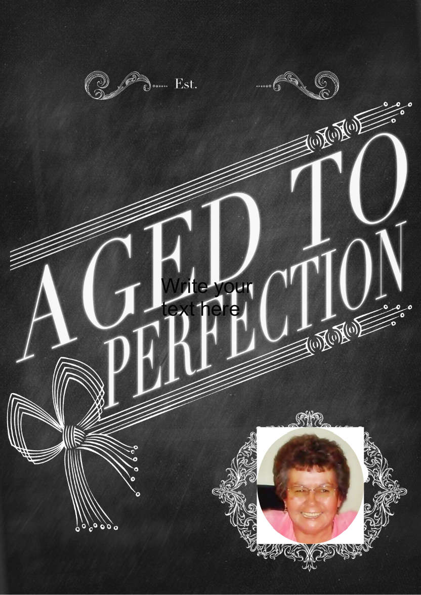 Aged to Perfection - card made with Crafty Bob's Card Creator