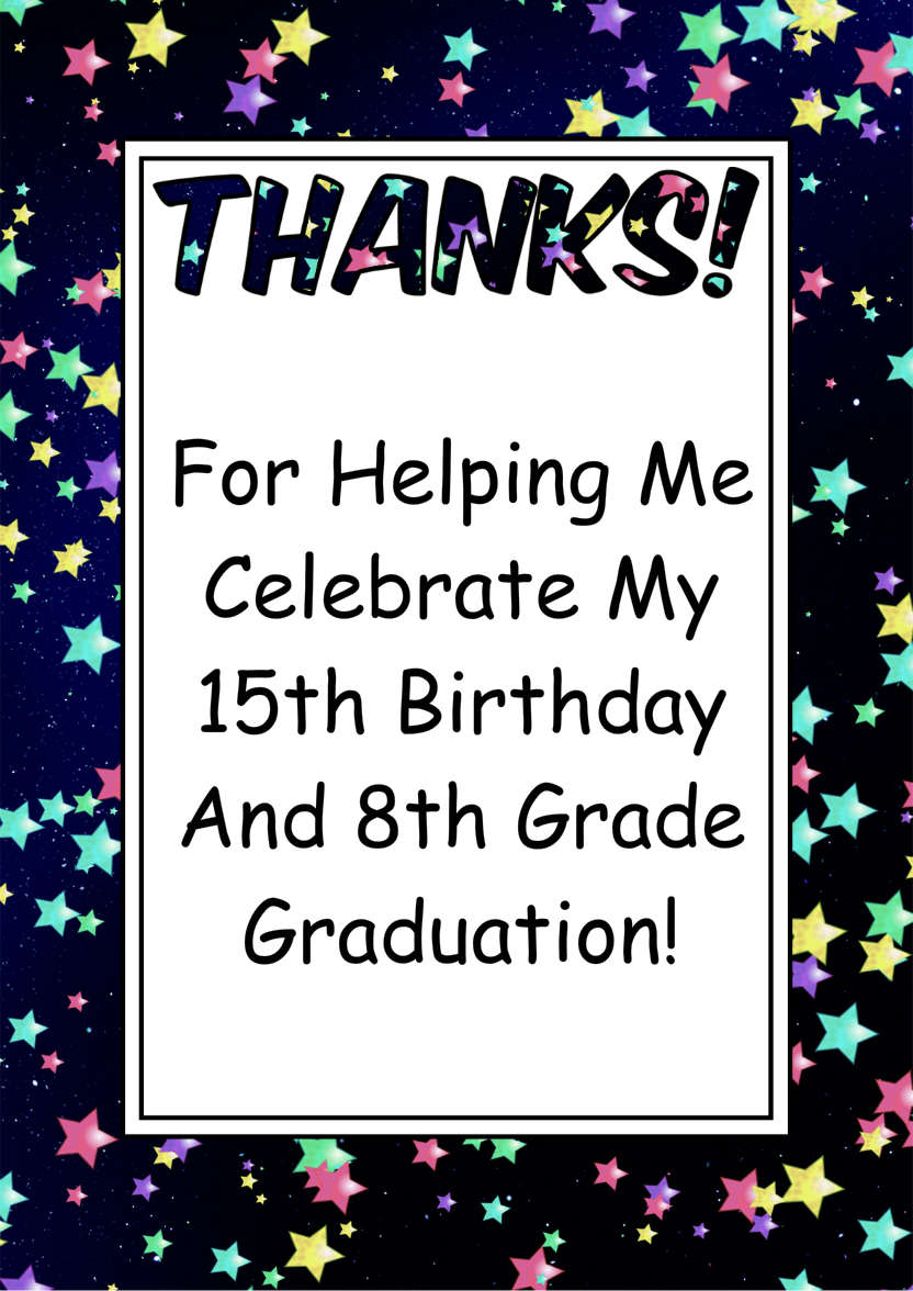 Thank You Stars Card Front - card made with Crafty Bob's Card Creator