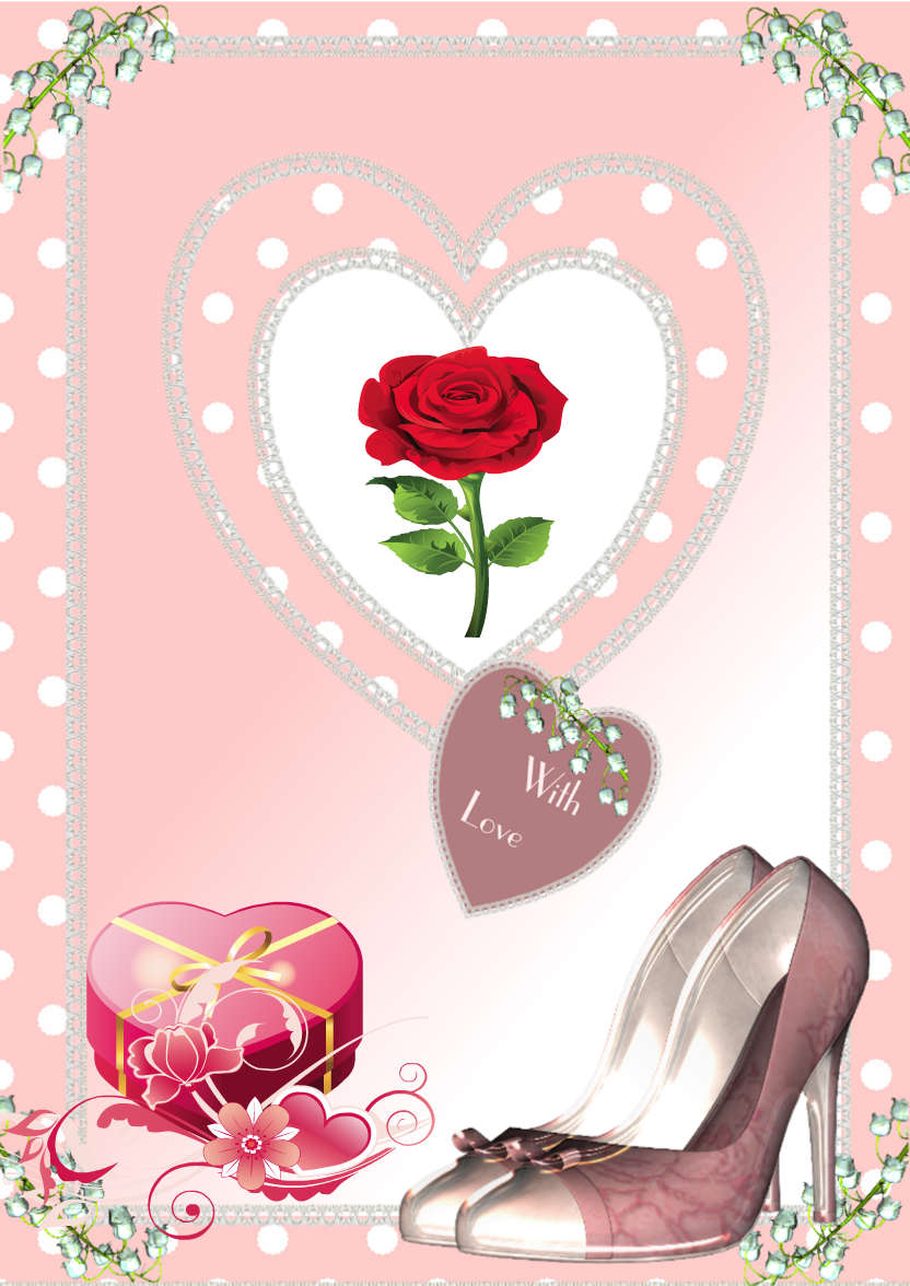 Love Shoes!! - card made with Crafty Bob's Card Creator