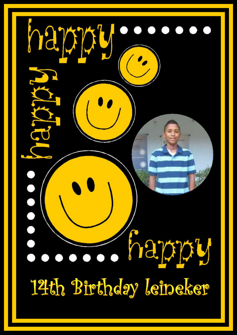 Happy Happy Happy Card Front - card made with Crafty Bob's Card Creator