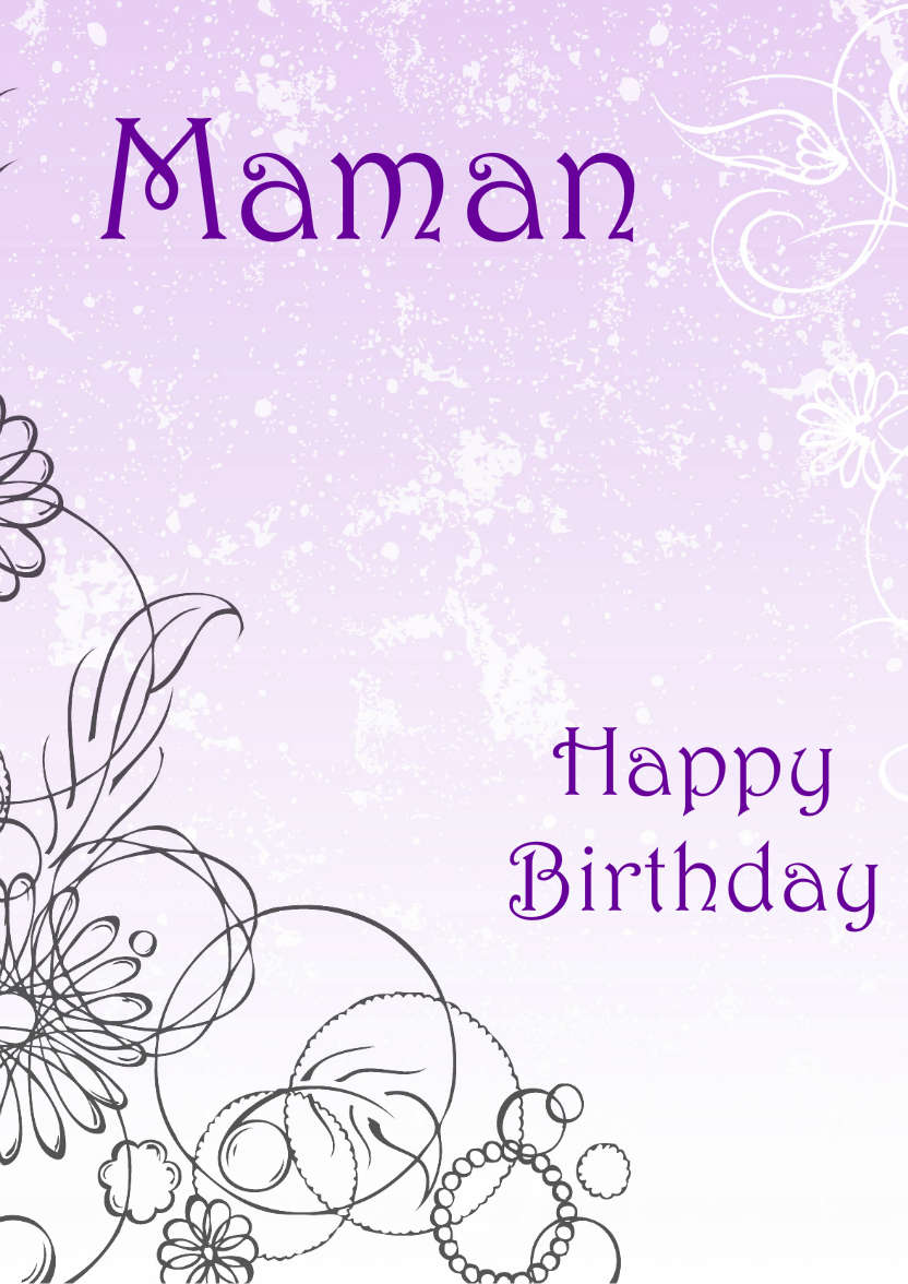 Purple Flourish Background - card made with Crafty Bob's Card Creator
