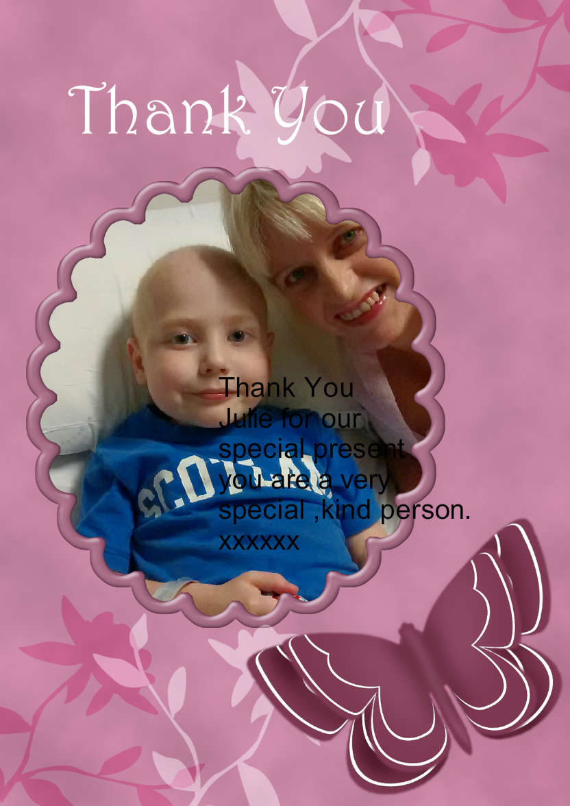 Thank You - Butterfly and Flowers - card made with Crafty Bob's Card Creator