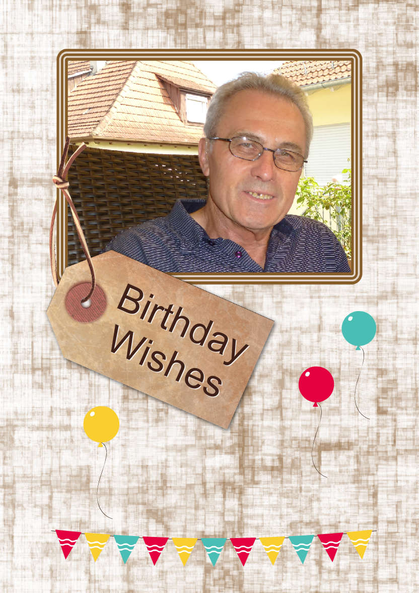 Old Tag Frame Photo Card - card made with Crafty Bob's Card Creator