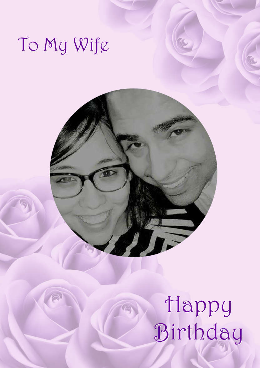 Purple Roses Background - card made with Crafty Bob's Card Creator
