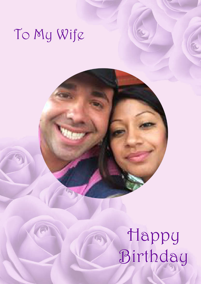 Purple Roses Background - card made with Crafty Bob's Card Creator