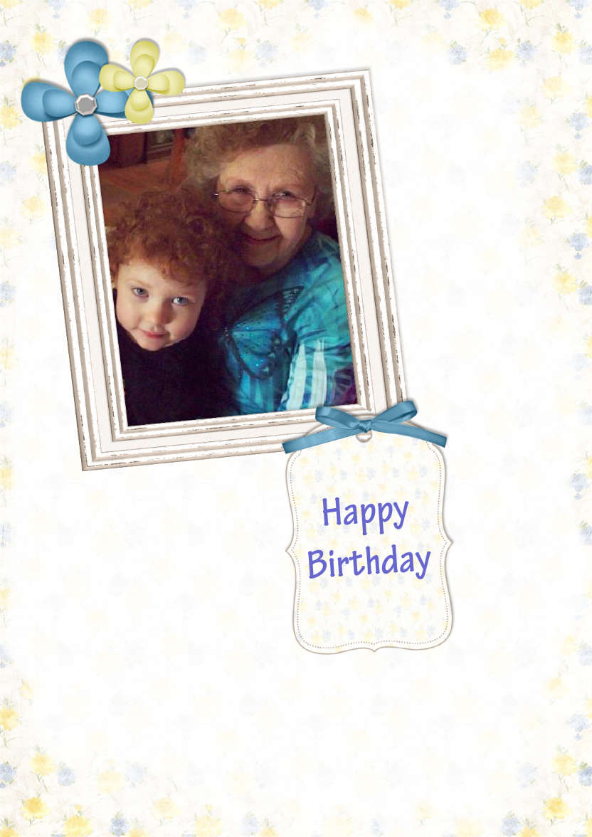 Shabby Chic Frame Card - card made with Crafty Bob's Card Creator
