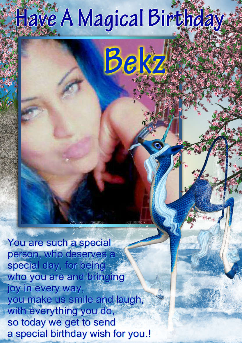 Water Unicorn Fantasy Custom Photo Card - card made with Crafty Bob's Card Creator