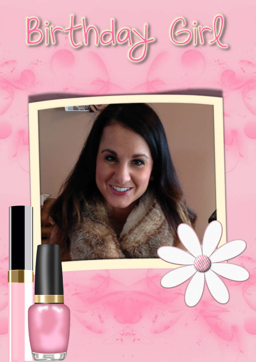 Birthday Girly Girl - card made with Crafty Bob's Card Creator