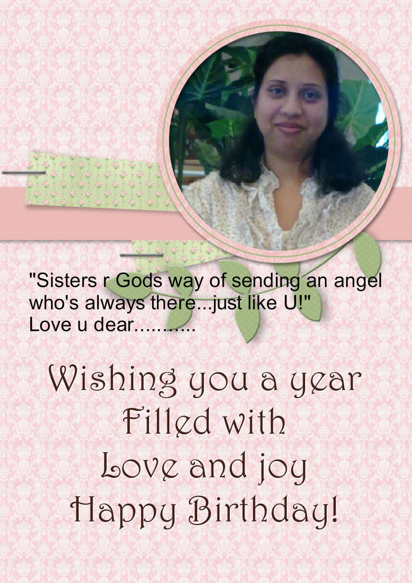 Scrapbook Style Frame Photo Card - card made with Crafty Bob's Card Creator