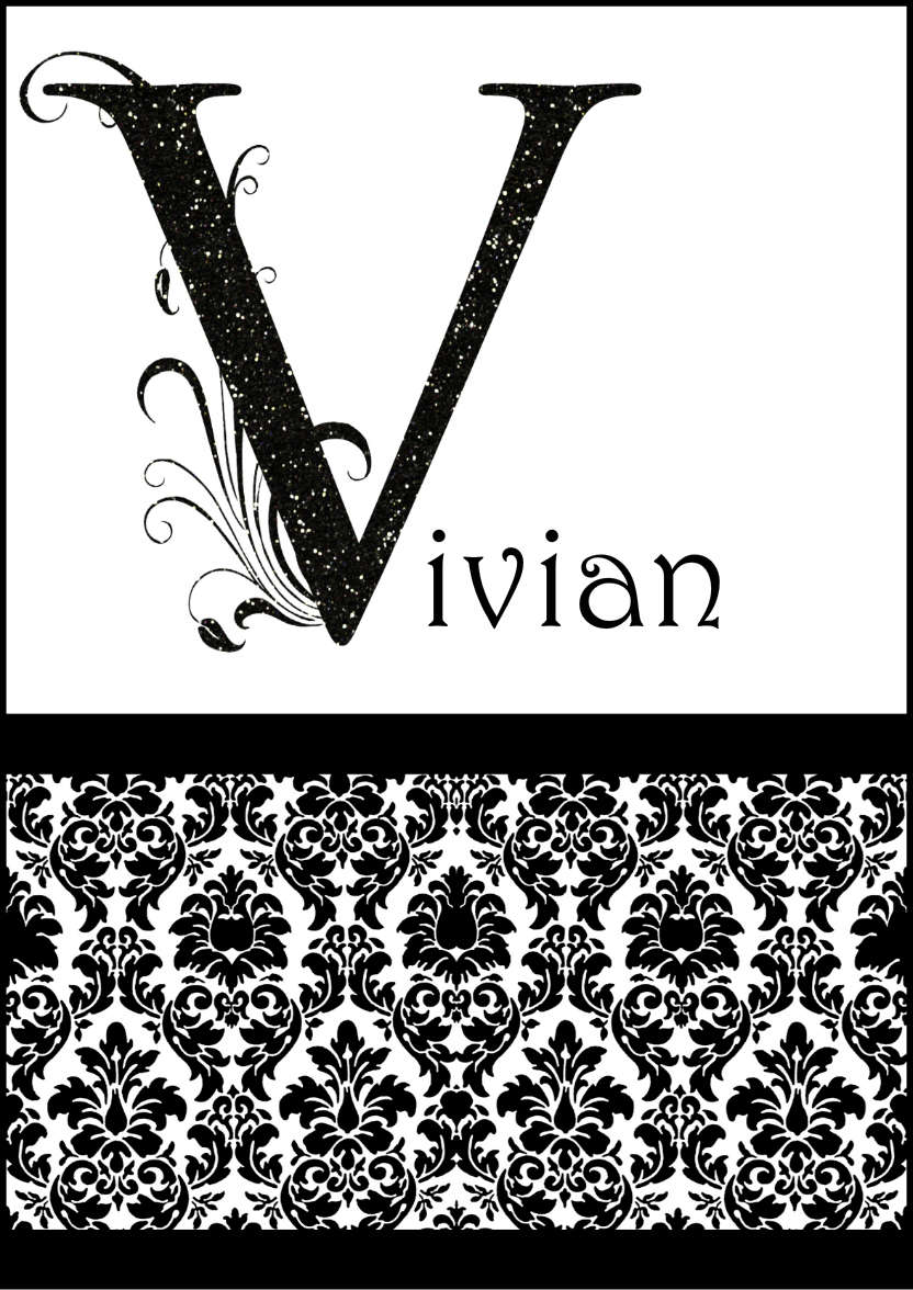 Damask Monogram Letter V Card - card made with Crafty Bob's Card Creator