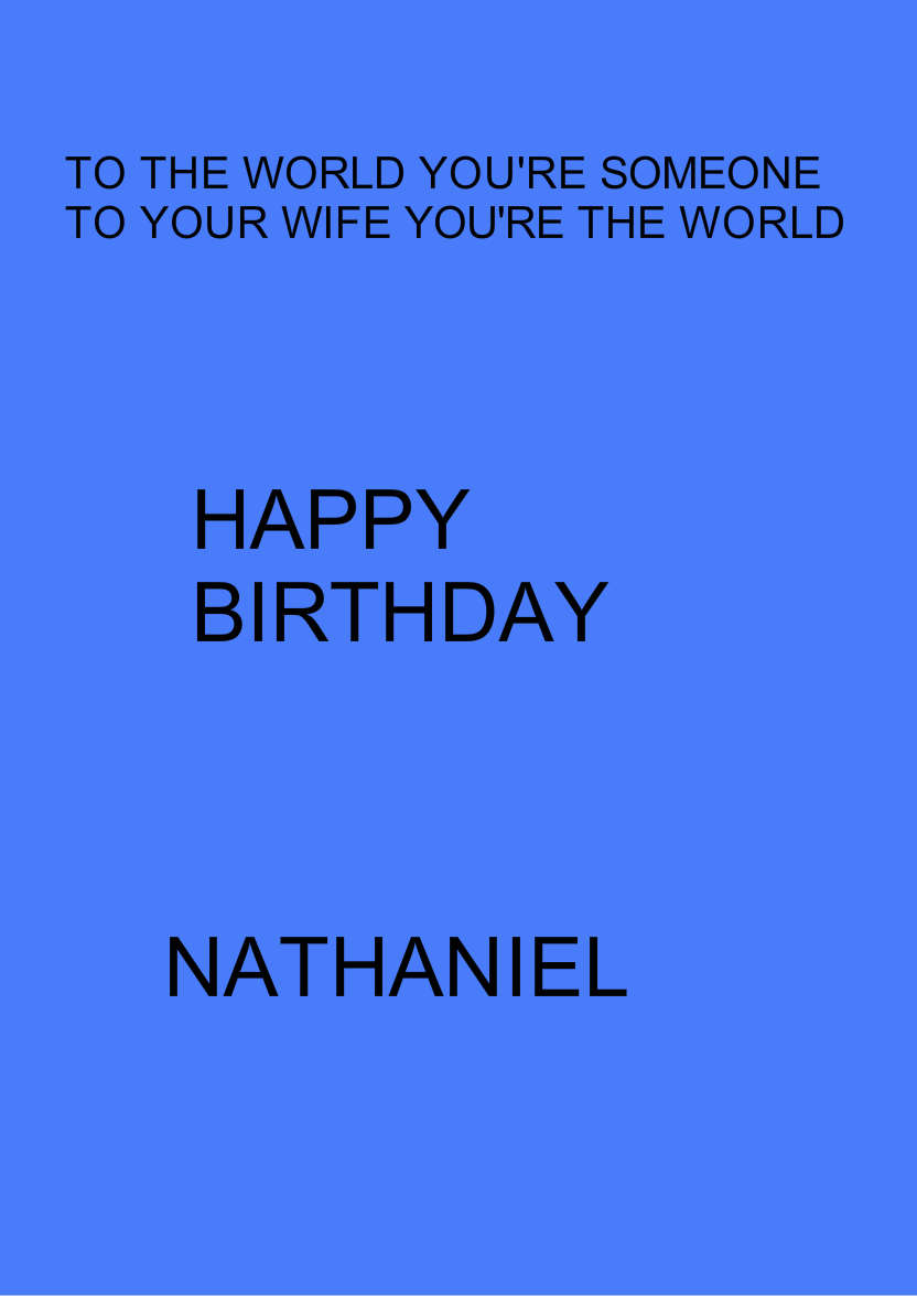 Dark Blue Plain Background - card made with Crafty Bob's Card Creator
