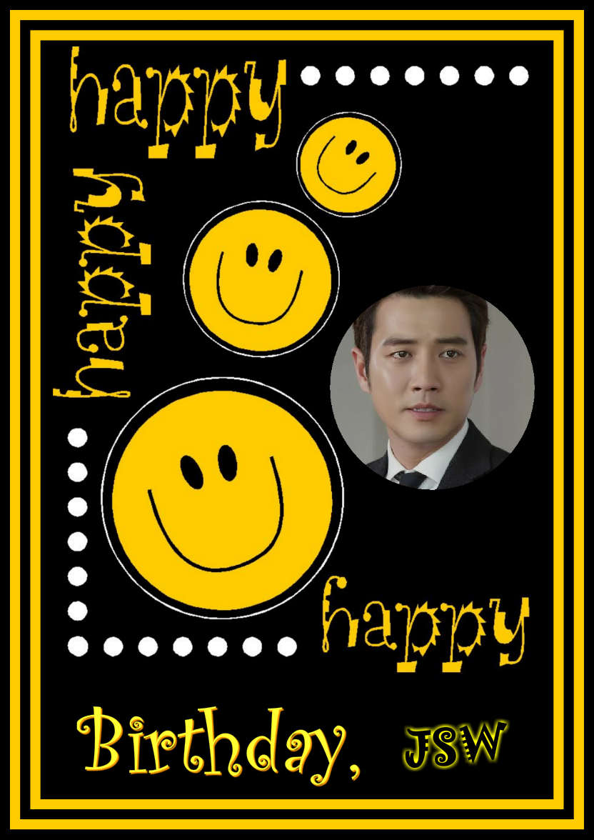Happy Happy Happy Card Front - card made with Crafty Bob's Card Creator