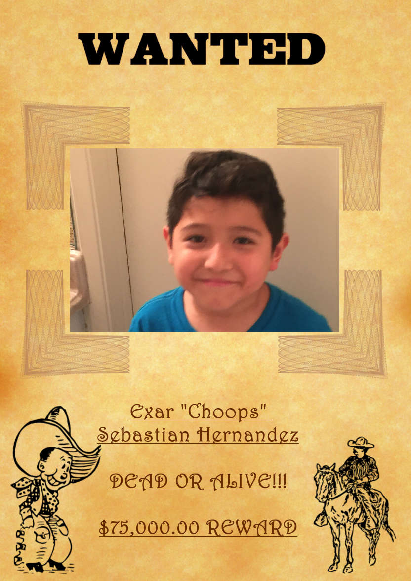 Wanted - card made with Crafty Bob's Card Creator
