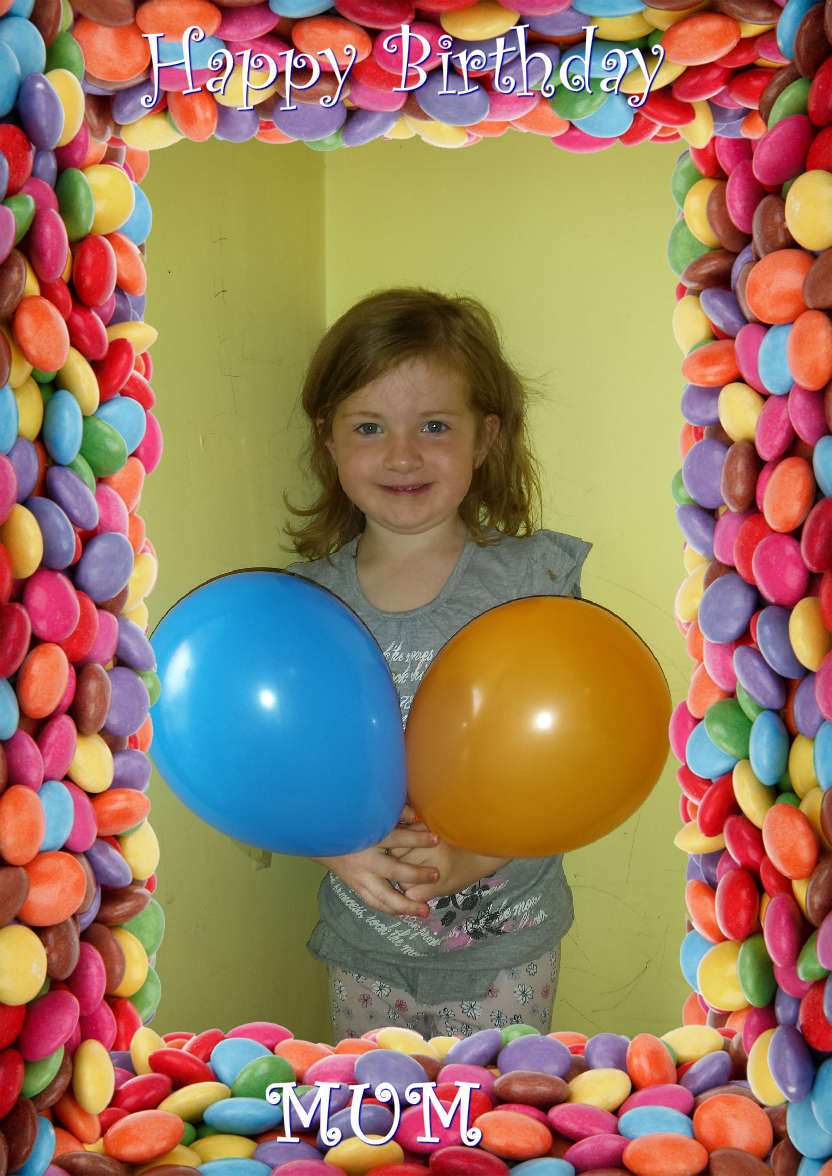 Sweetie Frame Photo Card - card made with Crafty Bob's Card Creator