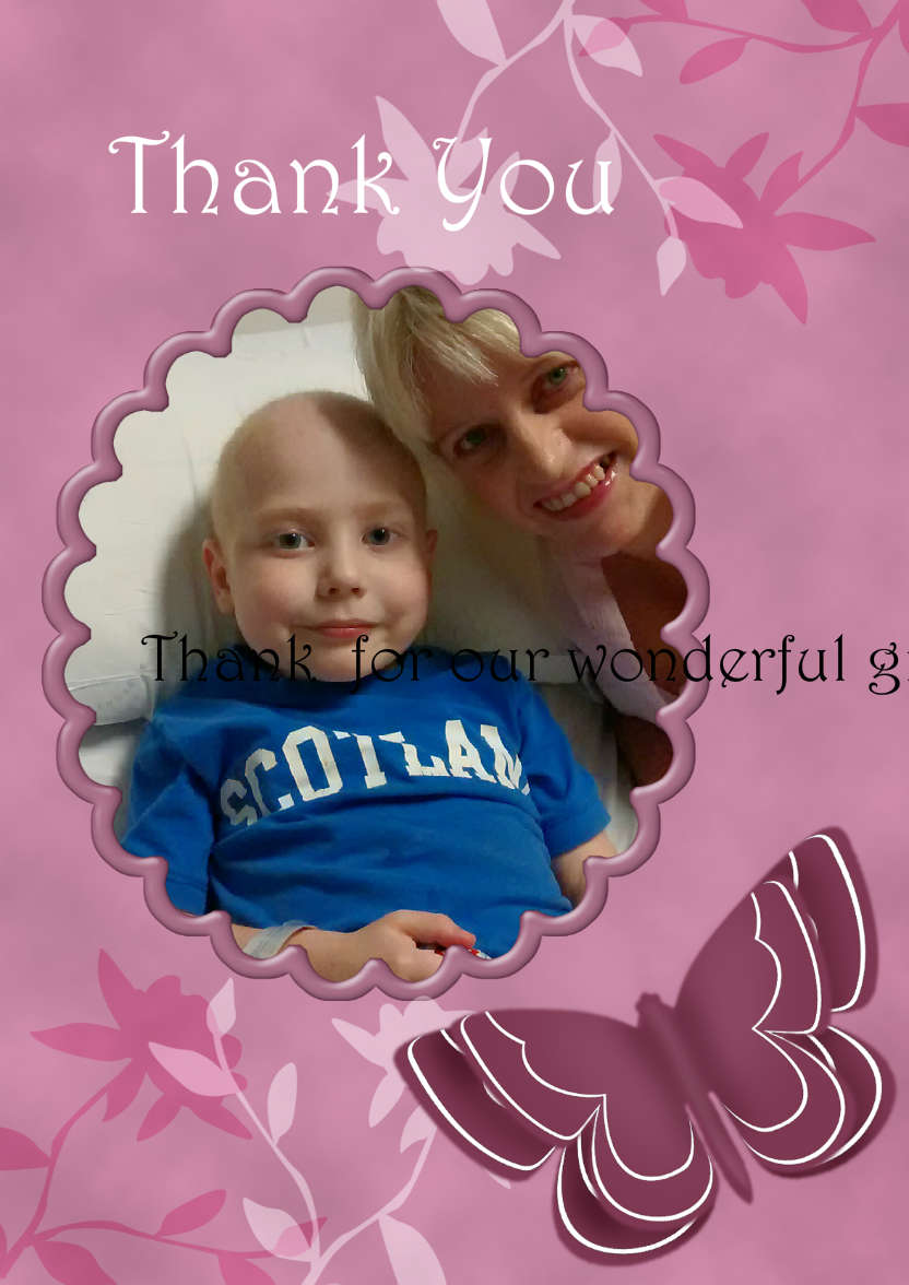 Thank You - Butterfly and Flowers - card made with Crafty Bob's Card Creator