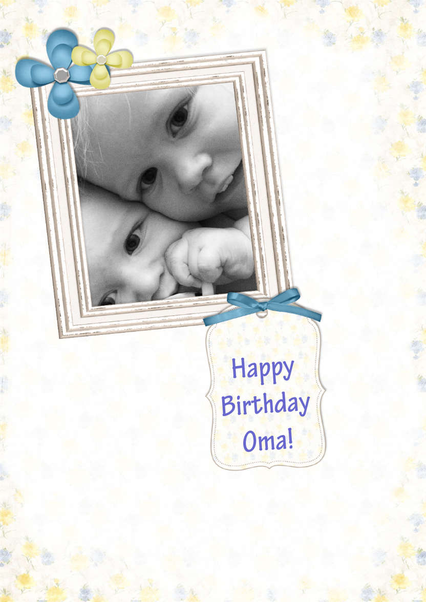 Shabby Chic Frame Card - card made with Crafty Bob's Card Creator