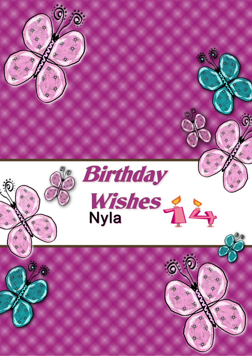 Beautiful Butterflies Birthday Card - card made with Crafty Bob's Card Creator