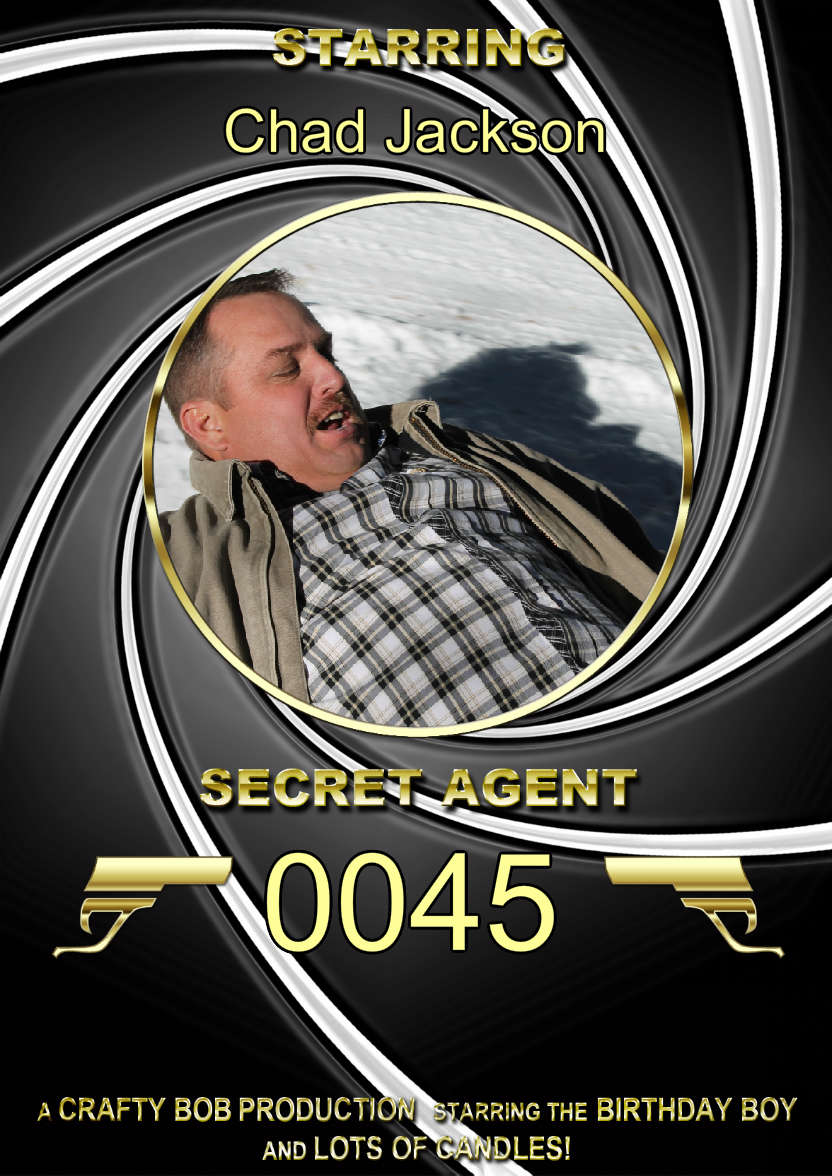 Spoof Secret Agent Photo Card - card made with Crafty Bob's Card Creator