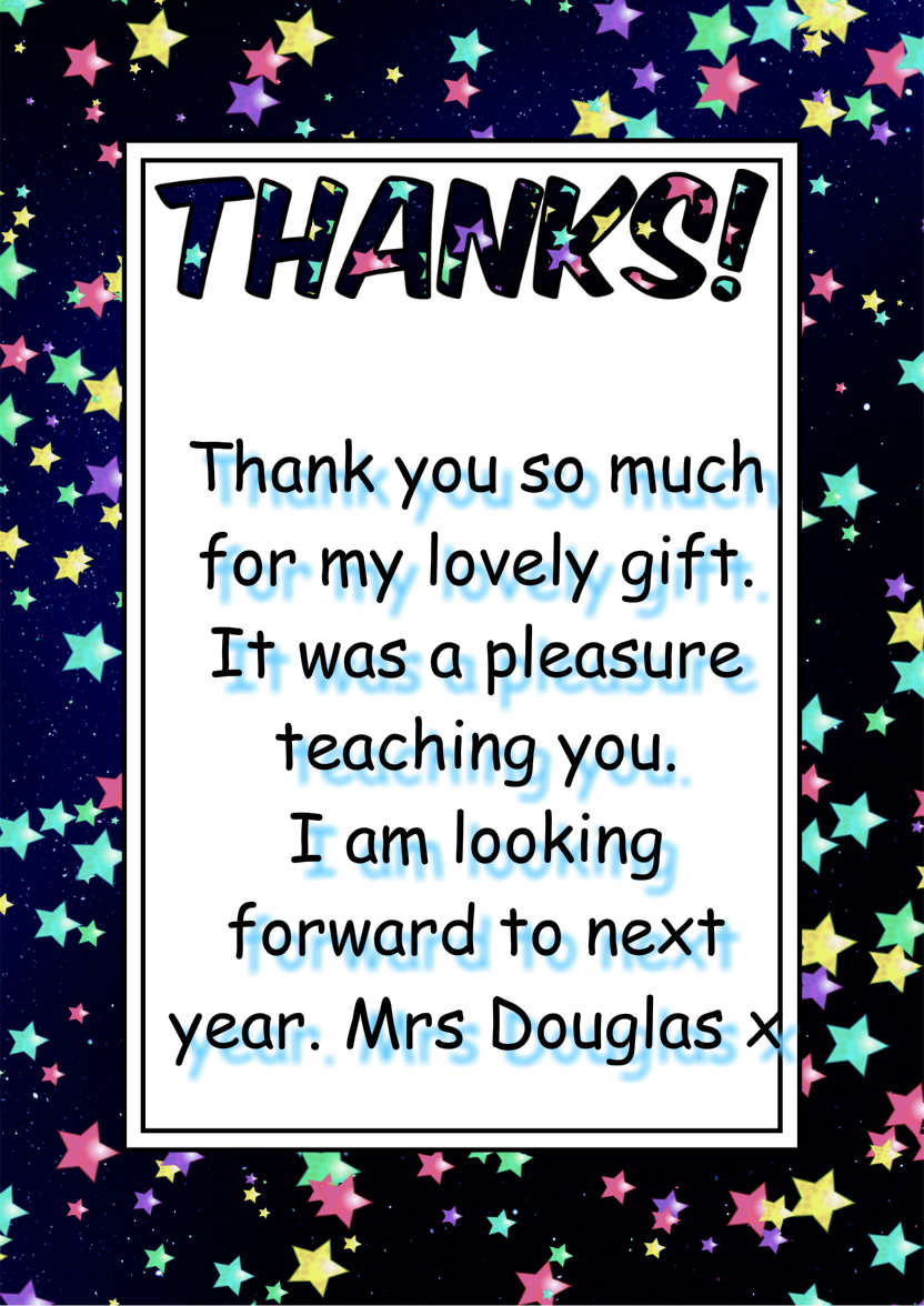 Thank You Stars Card Front - card made with Crafty Bob's Card Creator
