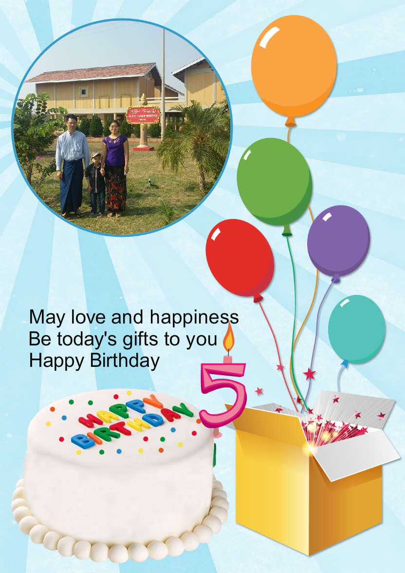 Birthday Surprise Photo Card - card made with Crafty Bob's Card Creator