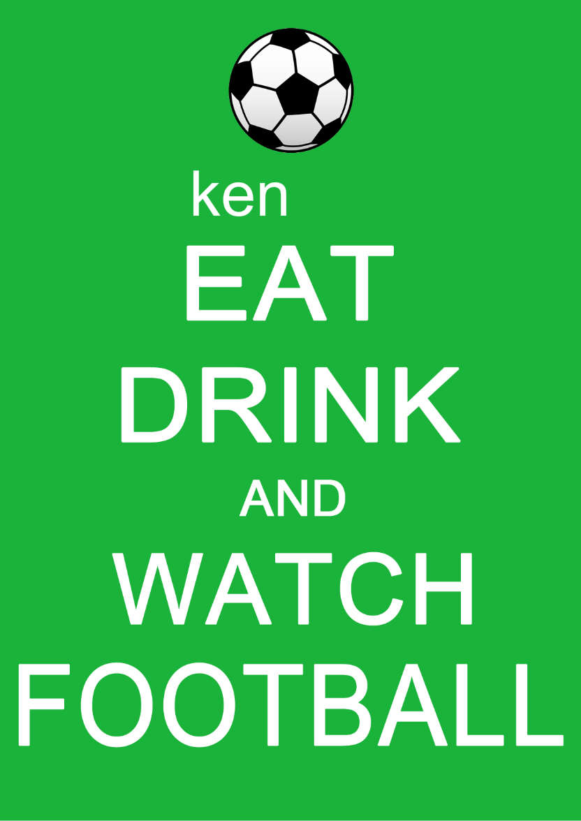 Eat Drink Watch Football - card made with Crafty Bob's Card Creator