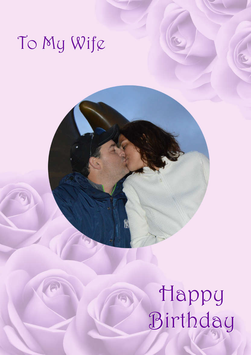 Purple Roses Background - card made with Crafty Bob's Card Creator