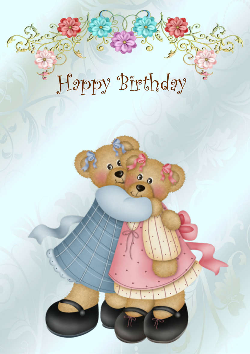 Birthday Bears - card made with Crafty Bob's Card Creator