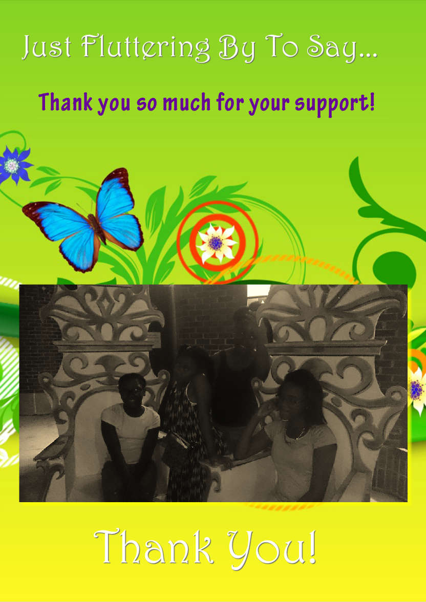 Butterfly Arrangement Thank You Card Front - card made with Crafty Bob's Card Creator