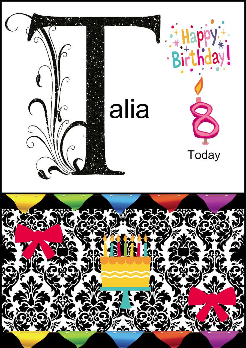 Damask Monogram Letter T Card - card made with Crafty Bob's Card Creator
