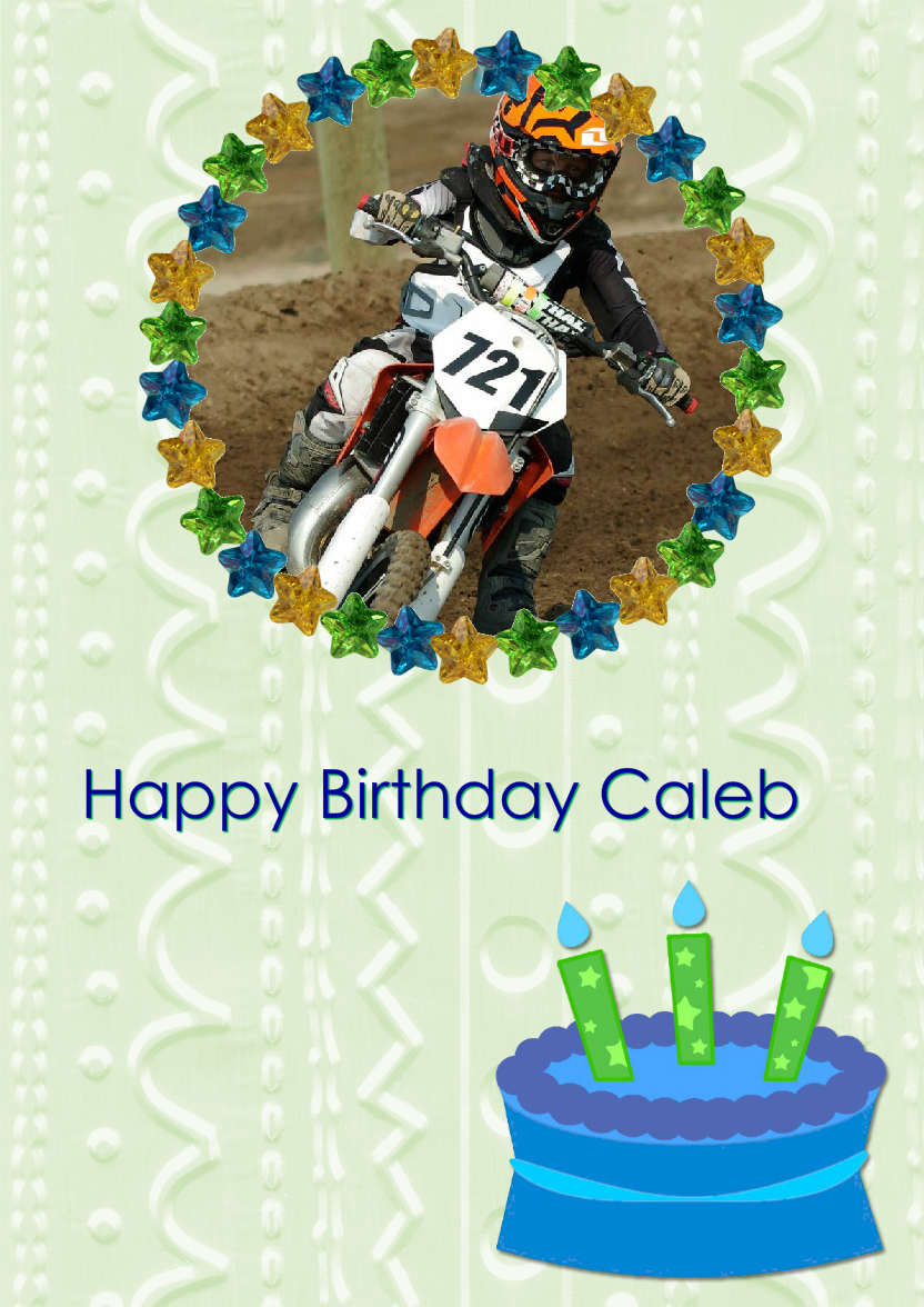 Star Frame Birthday Boy - card made with Crafty Bob's Card Creator