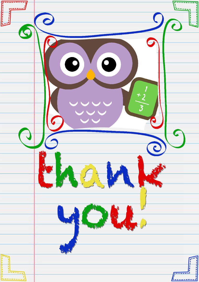 Notepaper Thank You Card - card made with Crafty Bob's Card Creator