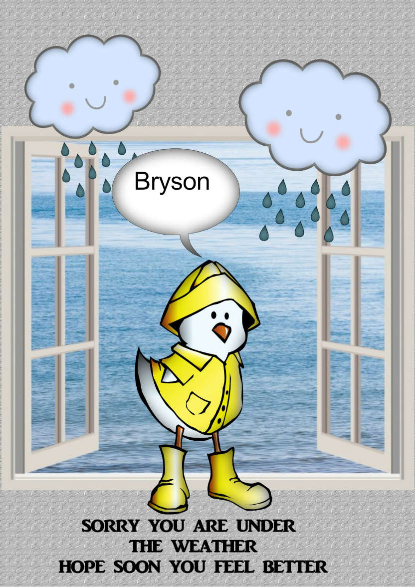 Under the Weather - card made with Crafty Bob's Card Creator